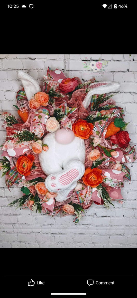 Easter , Cute Bunny bum Wreath